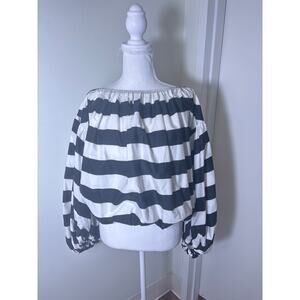 NWT Caroline Constas Black and White Andros Top Sz M